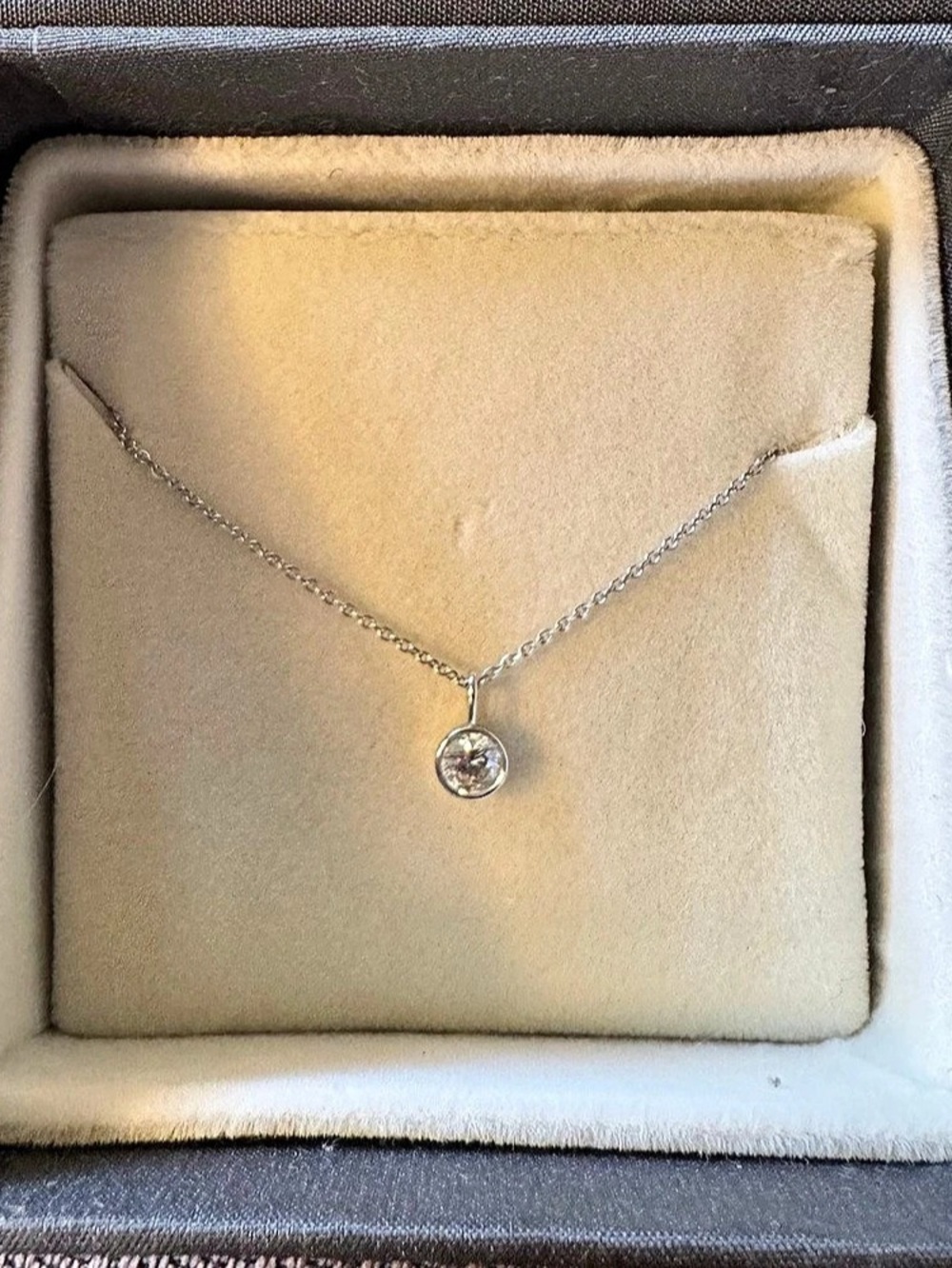 IDYL Solo III 14K Solid White Gold 0.30ct Lab Diamond Pendant with IDYL Chain